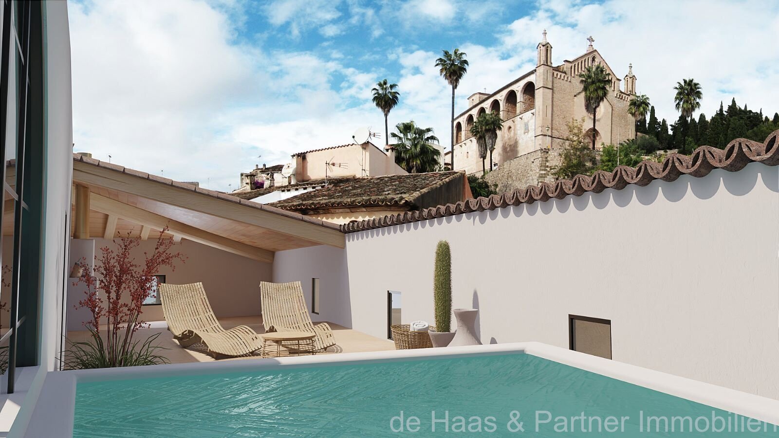 Perfectly renovated townhouse with bodega, roof terrace and pool