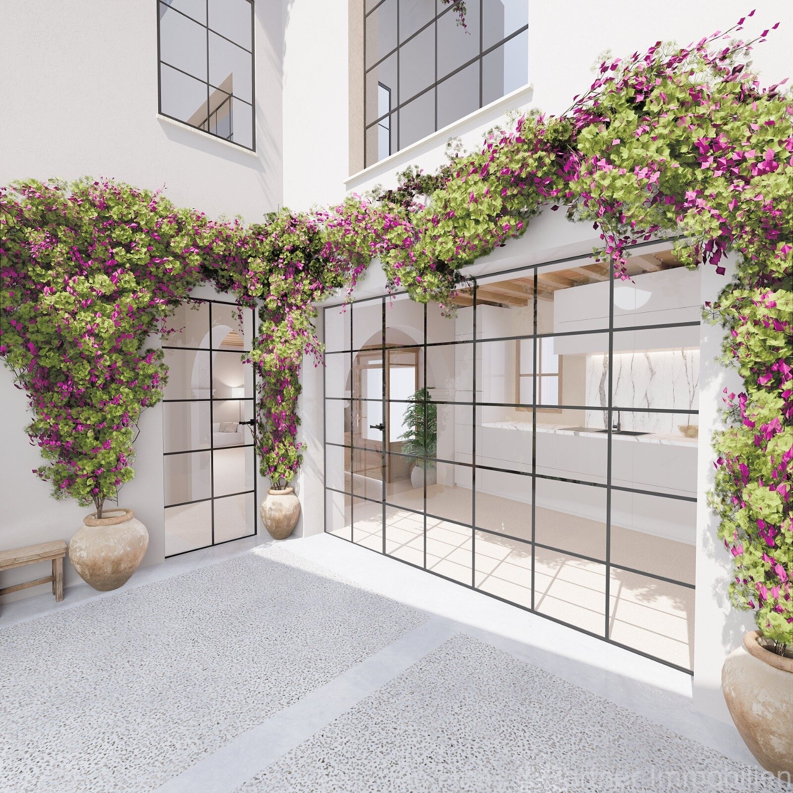 Perfectly renovated townhouse with bodega, roof terrace and pool