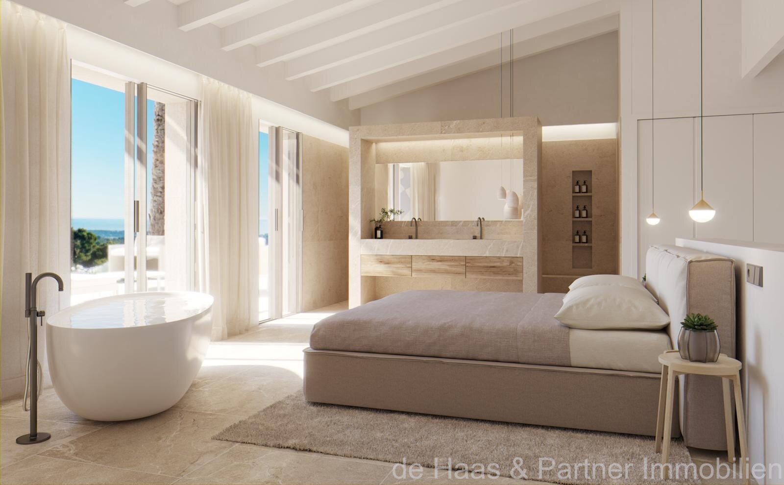 Luxurious finca with sea views in S'Horta and close to the Val d'Or golf course