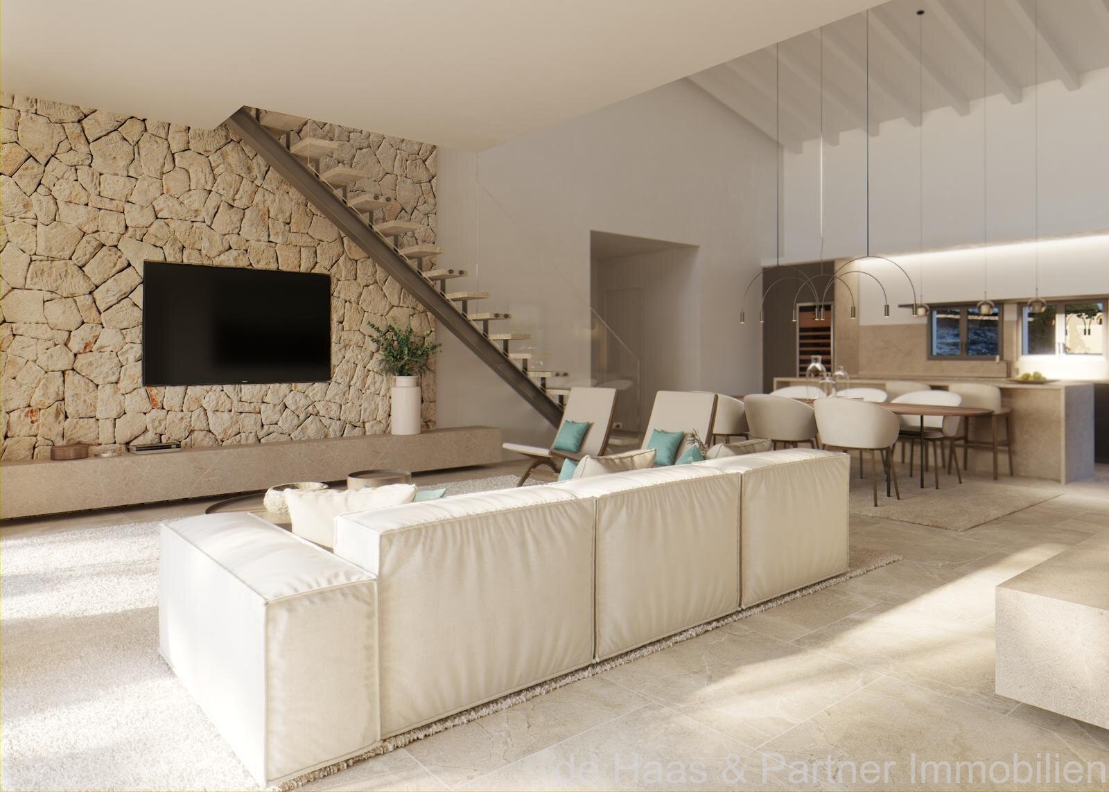 Luxurious finca with sea views in S'Horta and close to the Val d'Or golf course