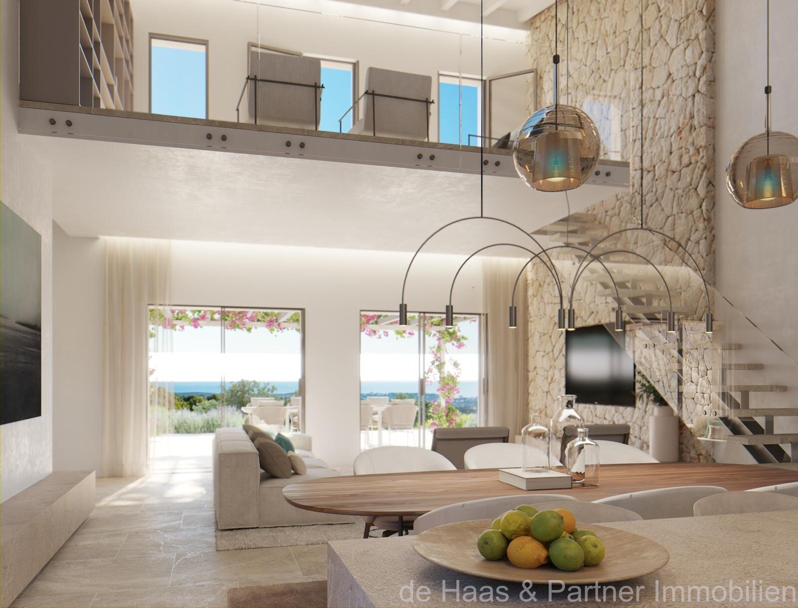 Luxurious finca with sea views in S'Horta and close to the Val d'Or golf course