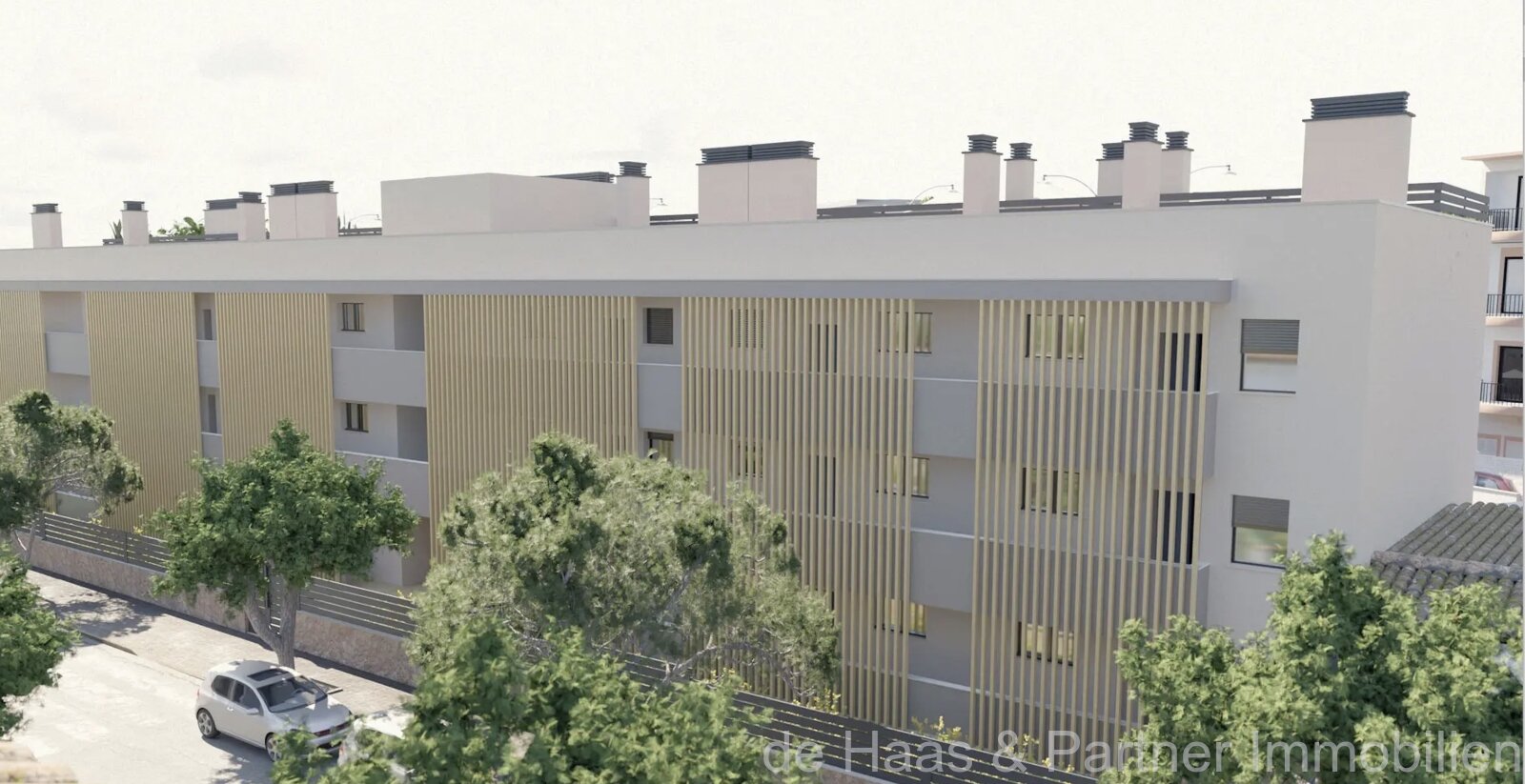 Flats with balcony in a quiet and central location close to the beach