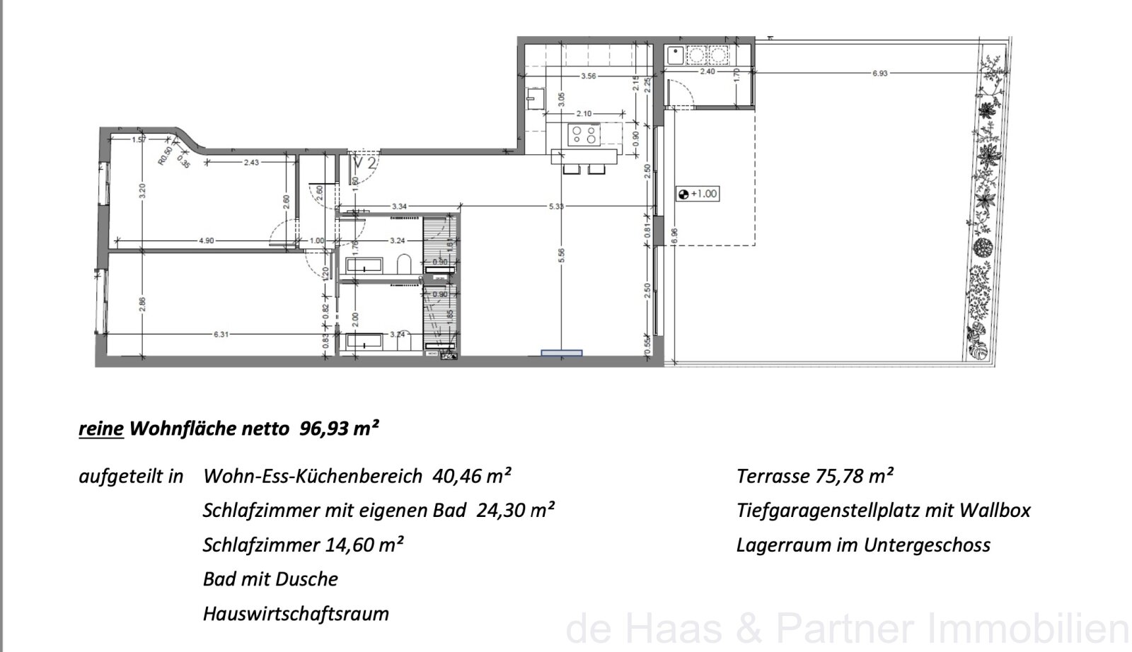 Excellent new-build flats and a penthouse with top-quality construction, underground parking space and lift