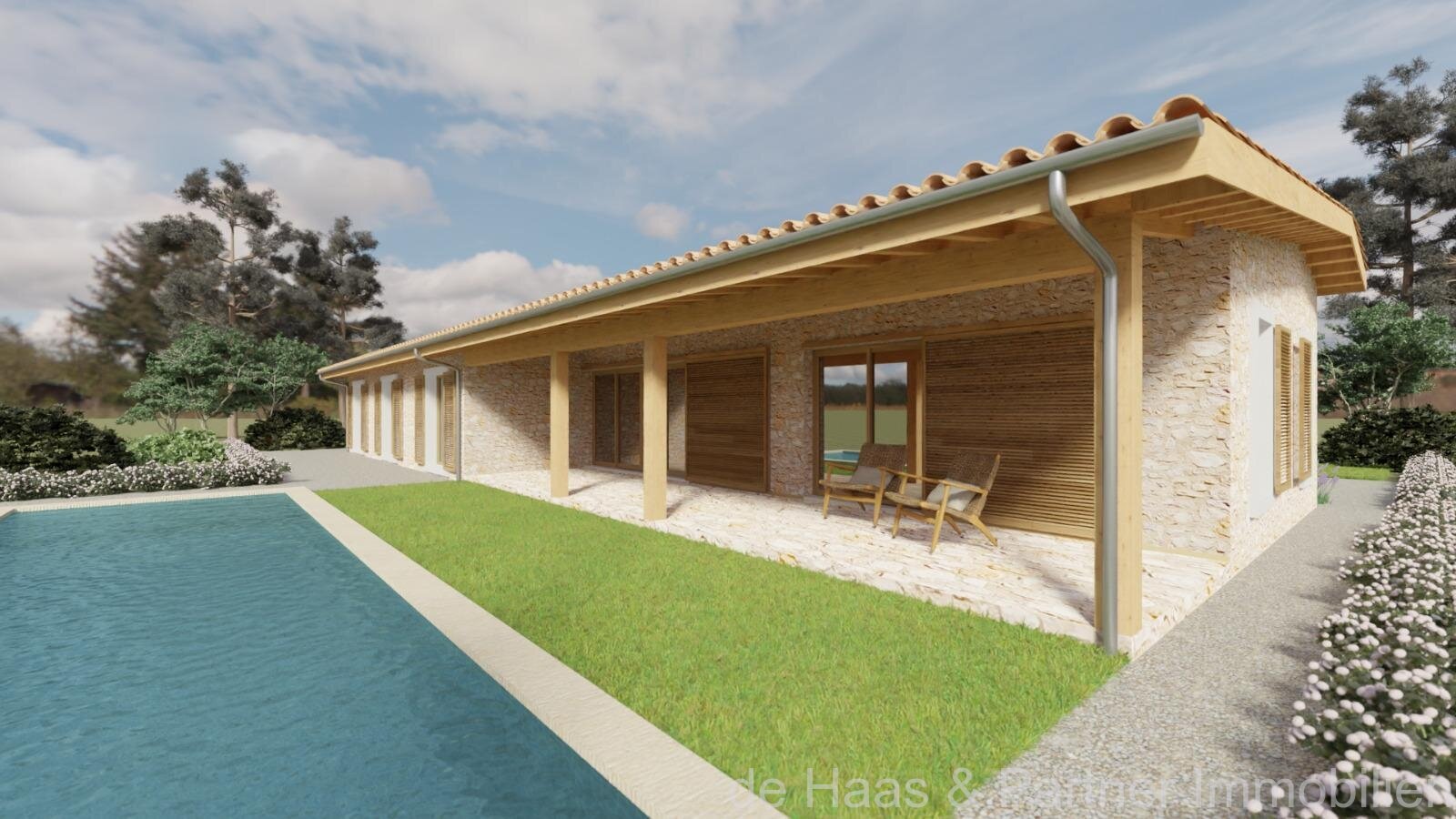 Finca de nueva construcción con hermosas vistas panorámicas a los viñedos cercanos