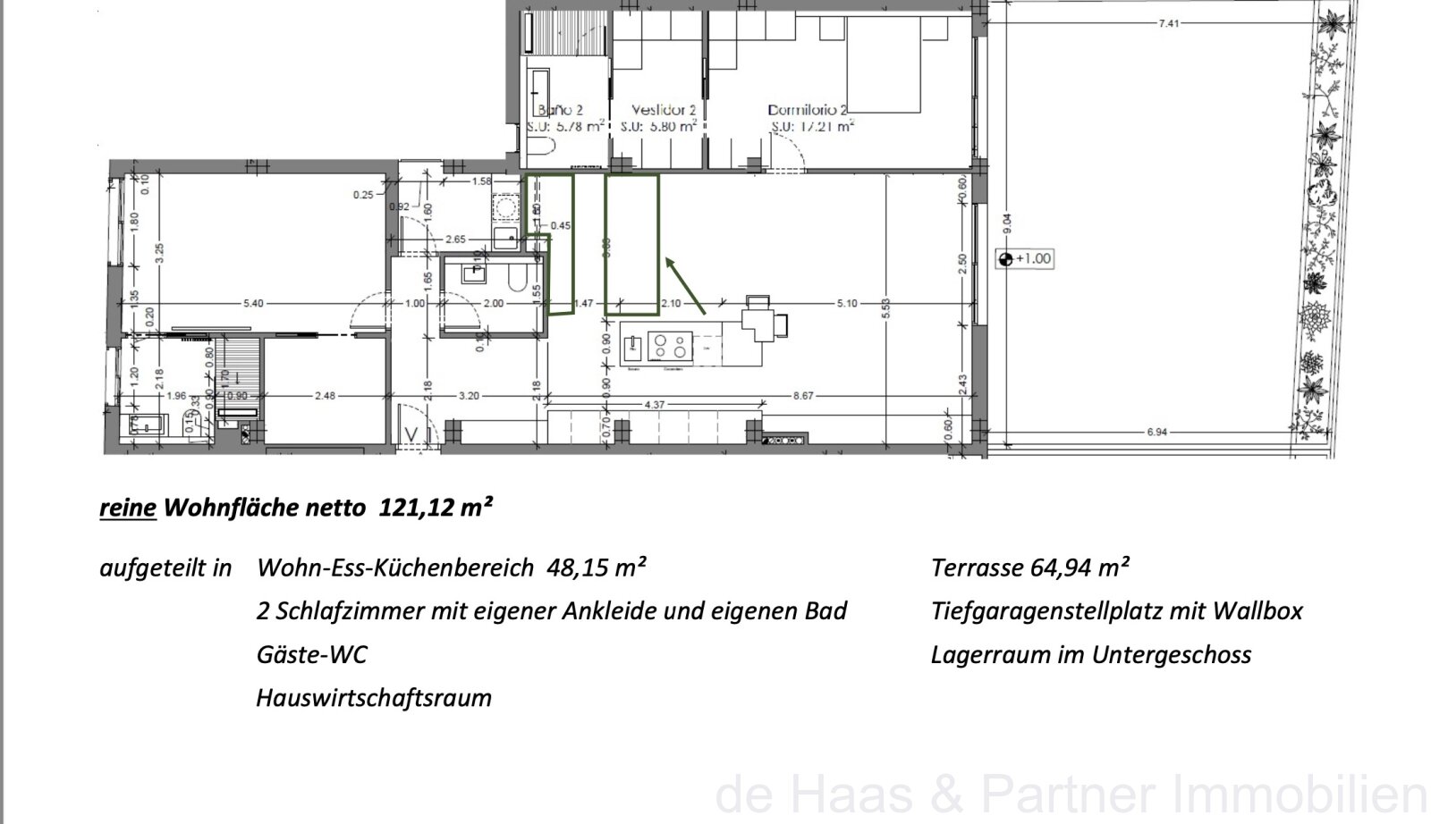 Excelentes apartamentos de nueva construcción y un ático con la mejor calidad de construcción, plaza de aparcamiento subterráneo y ascensor
